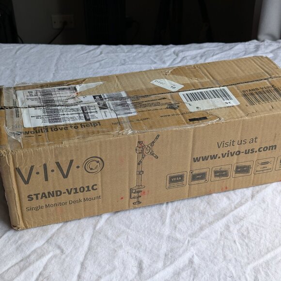 VIVO Single Monitor Desk Mount STAND-V101C black metal office monitor holder - Picture 5 of 13